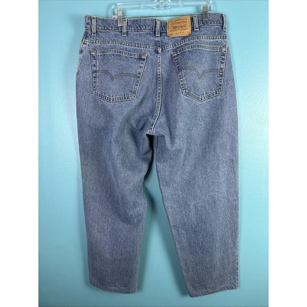 Vintage Levi's Jeans 560 Mens 40x30 Blue Made in USA Loose Fit Tapered Leg Faded